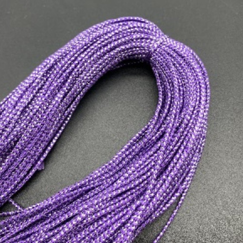 5/$10   9 YARDS 2MM Paracord Parachute Cord  PURPLE SILVER